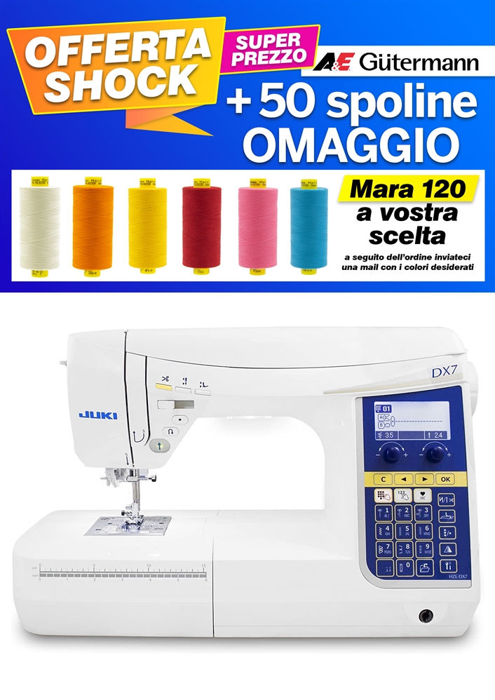 JUKI HZL-DX7 MACCHINA DA CUCIRE FAMIGLIA ELETTRONICA 220 PUNTI