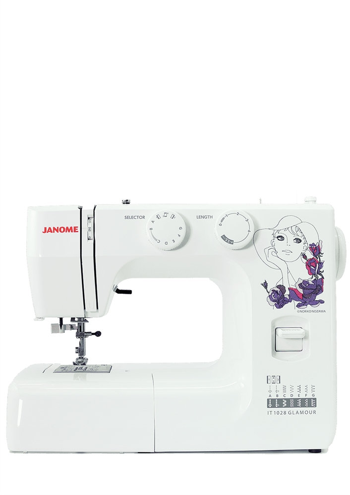 JANOME 1028 GLAMOUR MACCHINA FAMIGLIA OSCILLANTE BRACCIO LIBERO