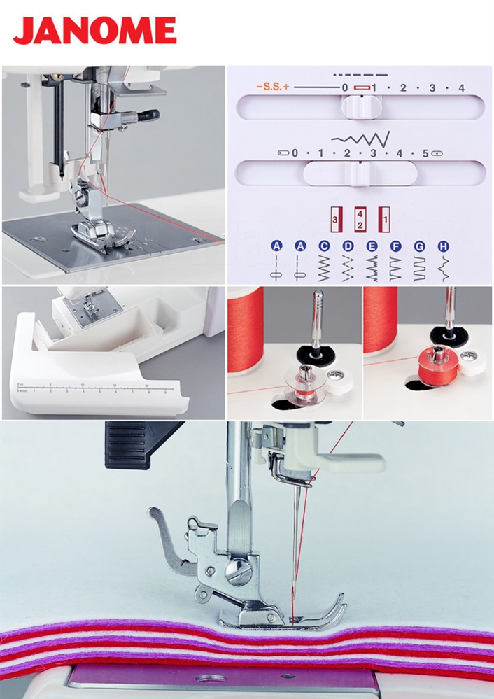 JANOME 415R-415LL OSCILLANTE BRACCIO LIBERO MACCHINA FAMIGLIA
