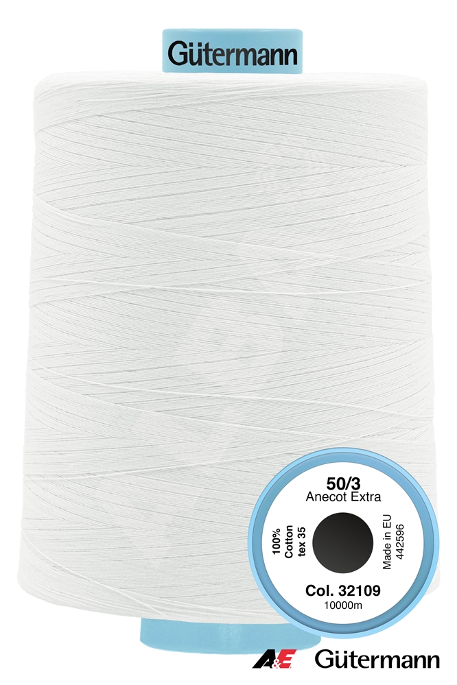 ANECOT EXTRA 50/3 10000MT BIANCO OTTICO COL.32109 100%COTONE