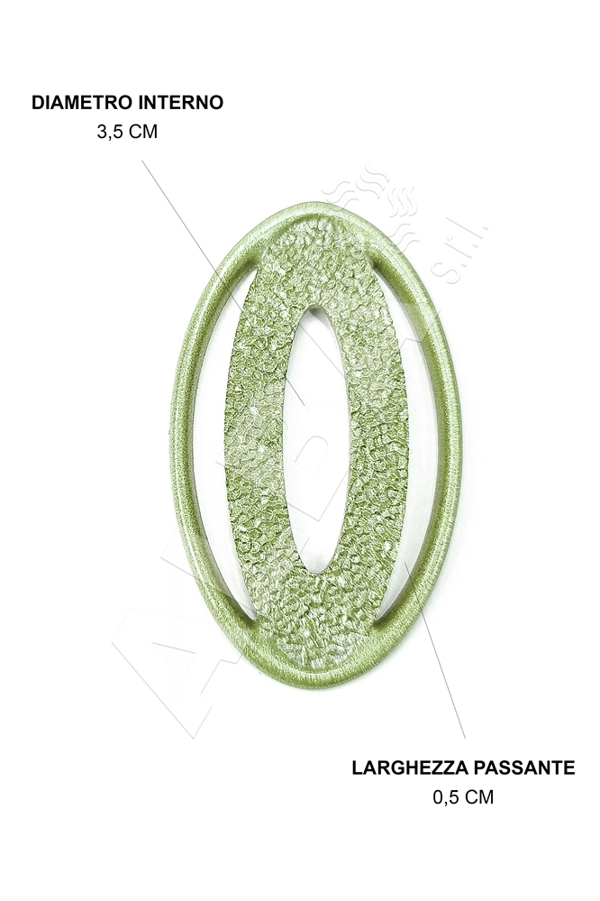 ACCESSORIO OVALE PA650/103 EFF.METALLIZZATO COLORE VERDE