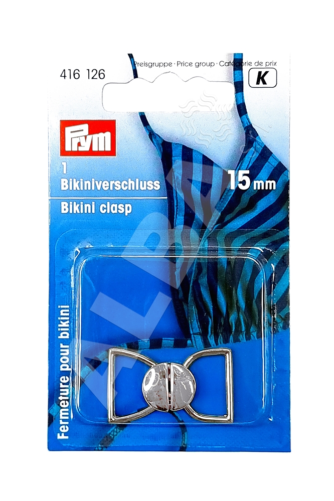 CLIPS X BIKINI METALLO SILVER 15MM. CONF.1PZ