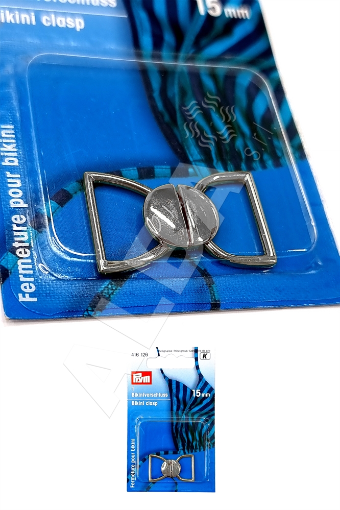 CLIPS X BIKINI METALLO SILVER 15MM. CONF.1PZ