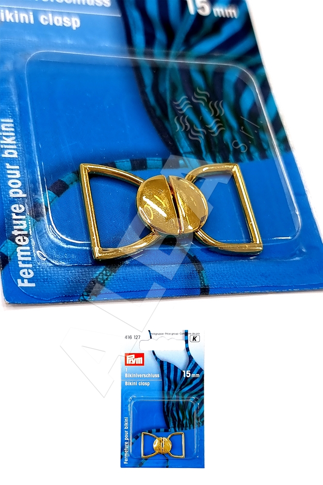 CLIPS X BIKINI METALLO ORO 15MM CONF.1PZ