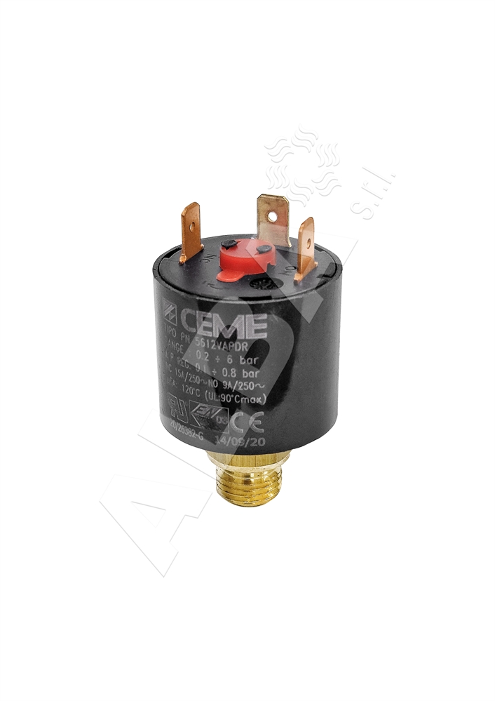PRESSOSTATO CEME CILINDRICO 1/4 M.0,2  -6 BAR O1300