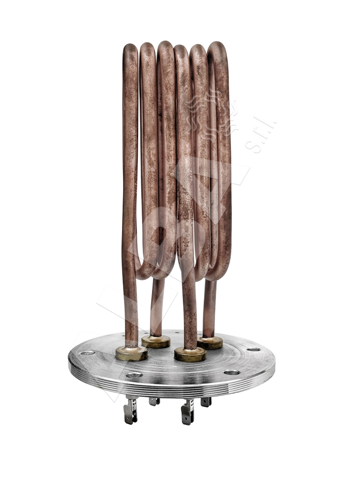 RESISTENZA CALDAIA CASOLI AG92 4000W C/FLANGIA 6 FORI + GUARN.