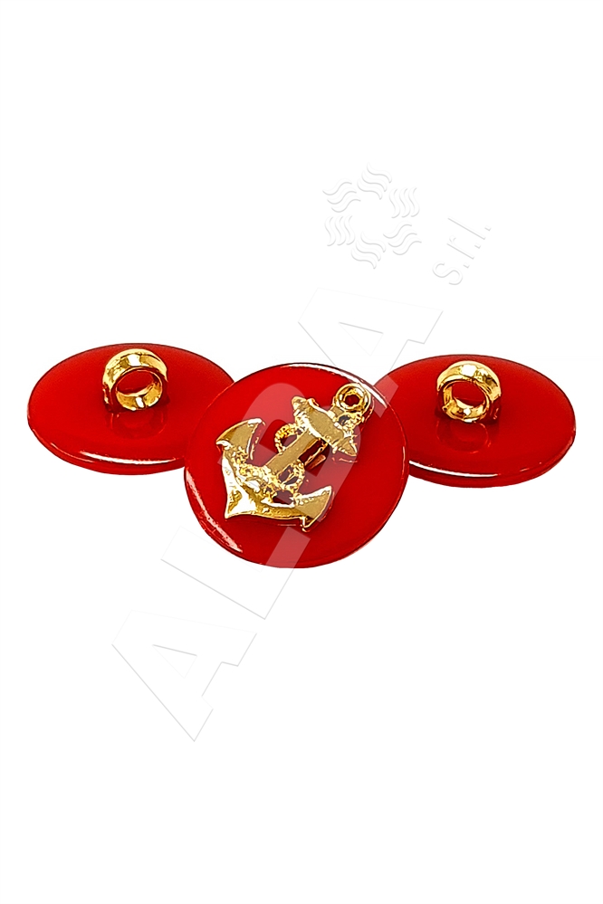 BOTTONI PA620/2357 ROSSO CON ANCORA MM.15