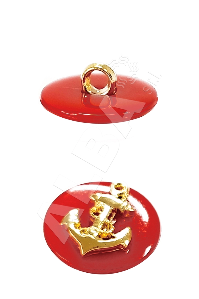 BOTTONI PA620/2357 ROSSO CON ANCORA MM.15