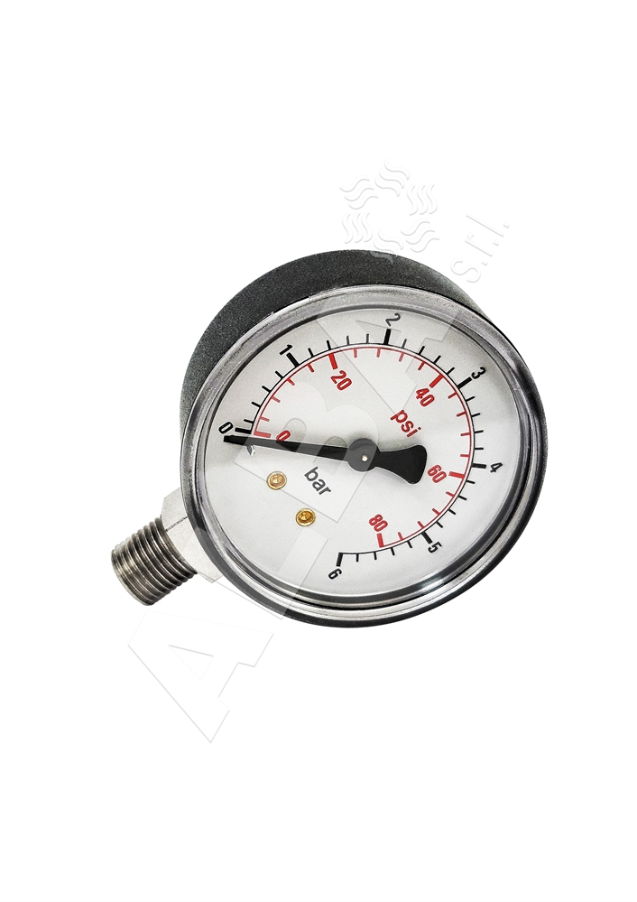 MANOMETRO 60MM ATTACCO RADIALE 1/4 (0-6 bar)
