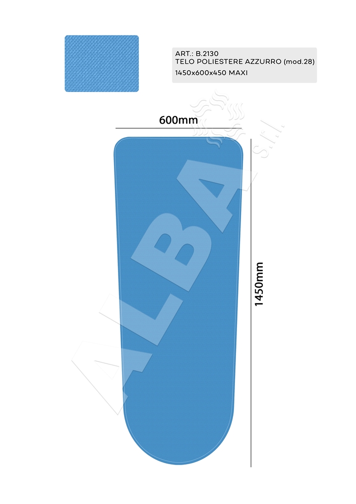 TELO TERYLENE AZZURRO MODELLO 28 1450X600X450MM MAXI