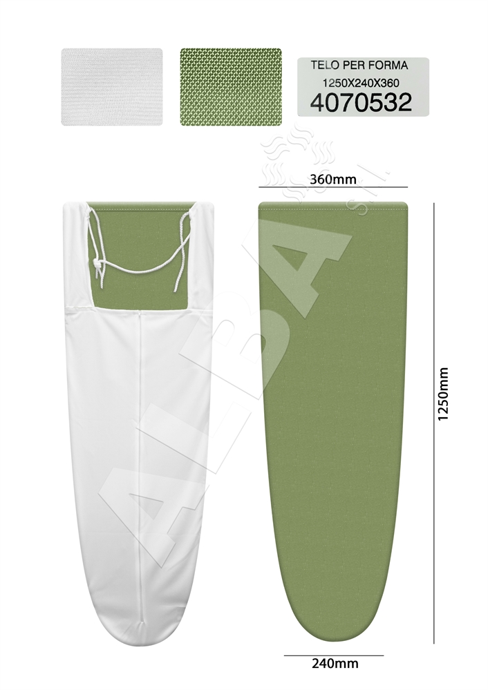 TELO PER FORMA 1250X280X360 VERDE LUCIDO