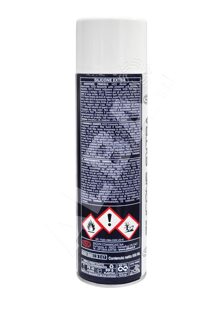 SPRAY SILICONE EXTRA 500ML A1025(56B192) EUR1
