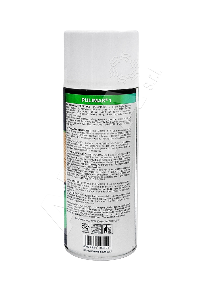 SPRAY SMACCHIATORE TALCO SECCO PULIMAK 1 400ML A1091