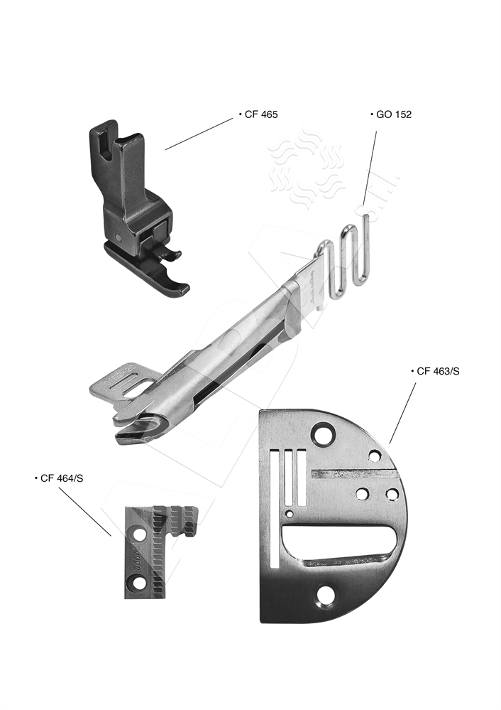 BORDATORE PIEGA SEMPLICE GO152 16-8mm M SET(PER TESSUTI MEDI)