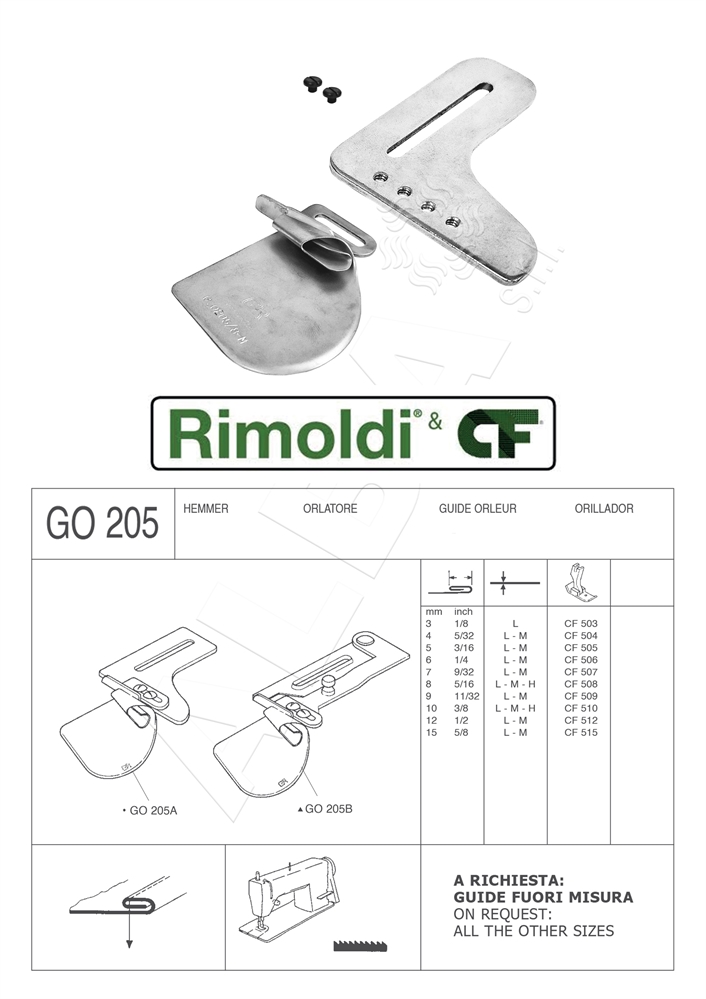 ORLATORE PIEGA DOPPIA GO205 A-4 L (PER TESSUTI LEGGERI)