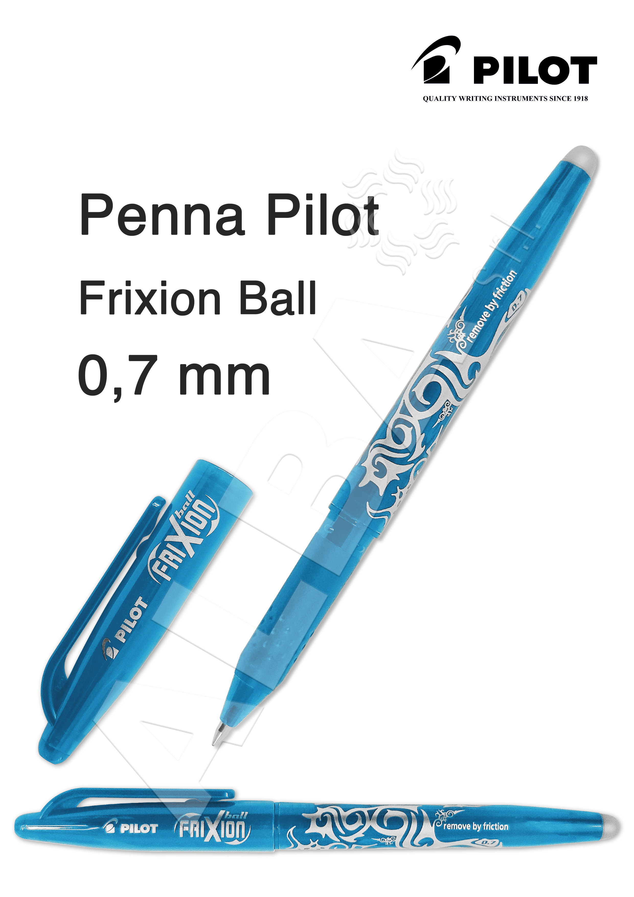 Pilot Frixion Pack Maxi – 18 Ricariche Blu 0.7mm + 1 Penna Frixion Ball Blu + 1 Frixion Clicker + 1 Cancellatore – Set Ufficio E Scuola