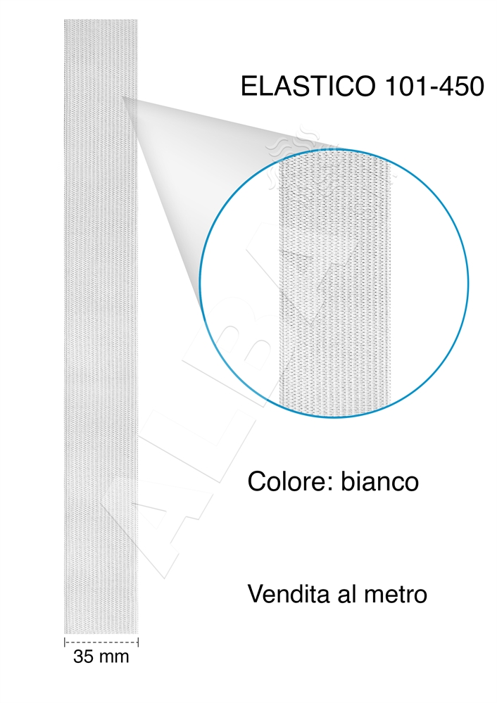 ELASTICO ART101-450 H. 35MM BIANCO EUR1