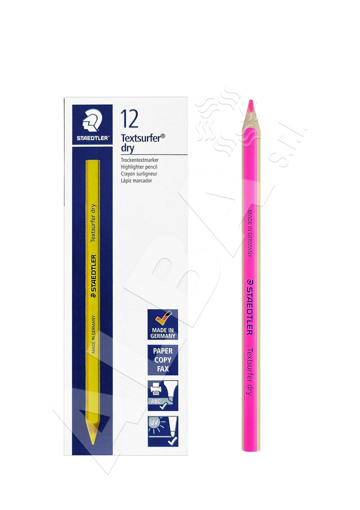 EVIDENZIATORE A MATITA ROSA TEXTSURFER DRY STAEDTLER 12 PZ