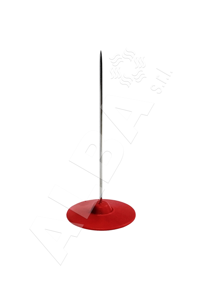 SPILLONI BASE PLASTICA ROSSA/BIANCA LUNGH. 65mm DIAM.1mm (A2322)