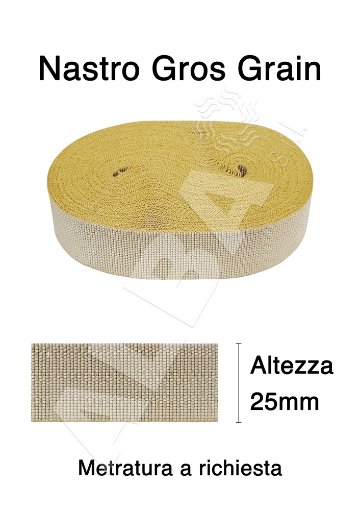 NASTRO GROSGRAIN NEW ZENITH MM.25 COL.149 CREMA