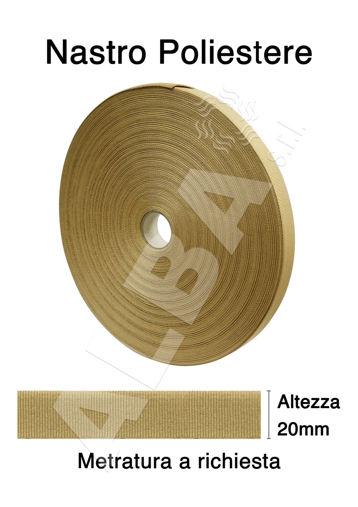 NASTRO POLIESTERE MM020 COL4756 SABBIA POLIESTERE 100%