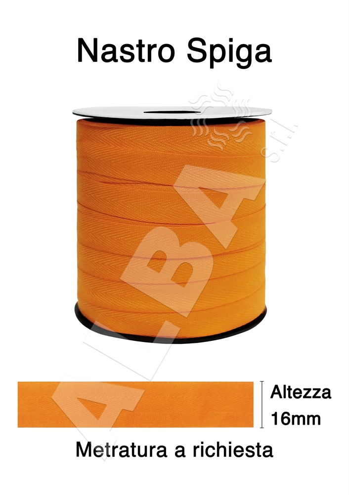 NASTRO SPIGA MM16 100% POLIESTERE COL. 3423 ARANCIO