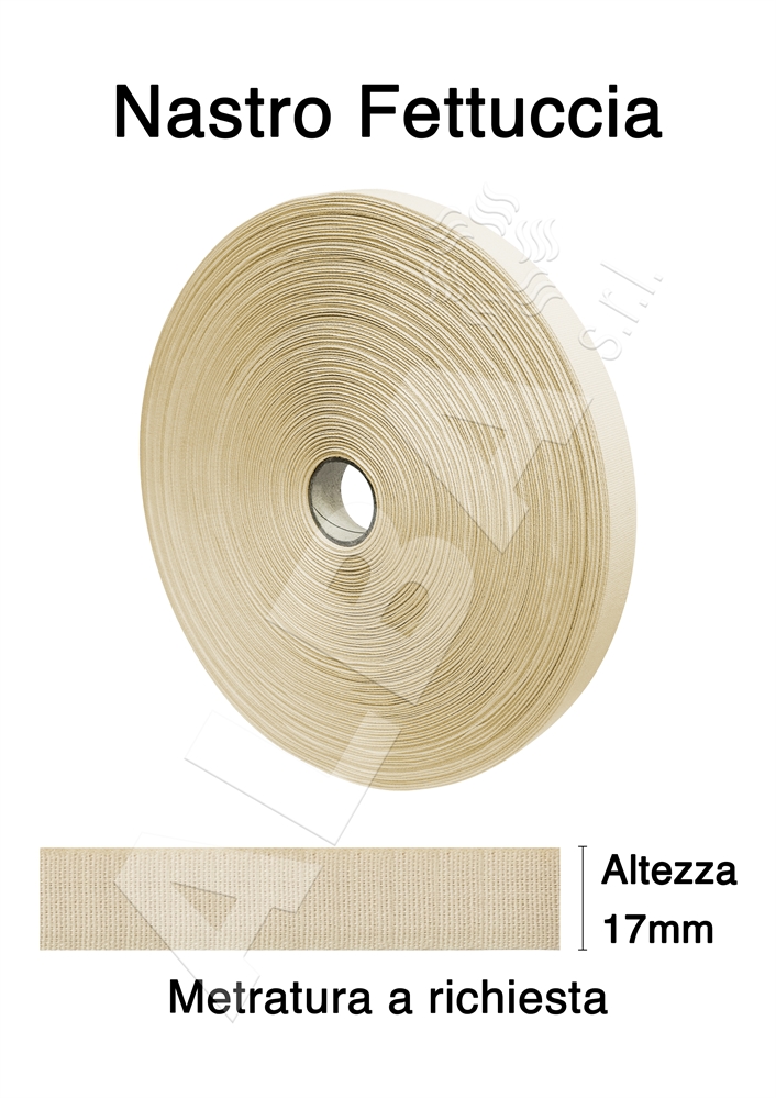 NASTRO FETTUCCIA MM017 COL 2999     COTONE 100%