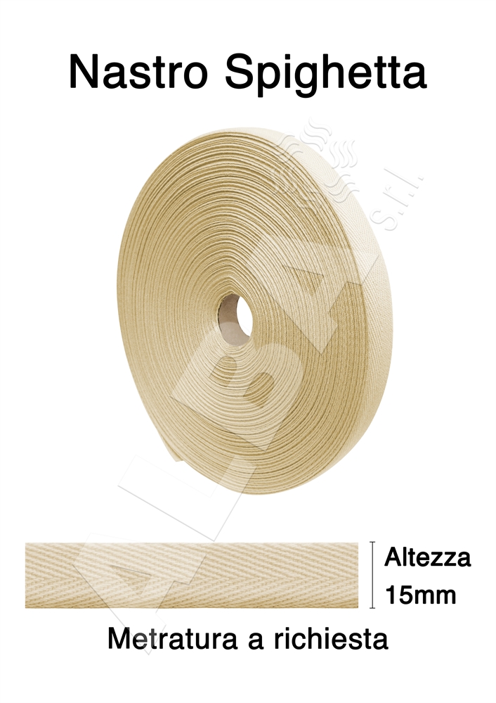NASTRO SPIGHETTA MM015 COL9978 pxt  COTONE 100%