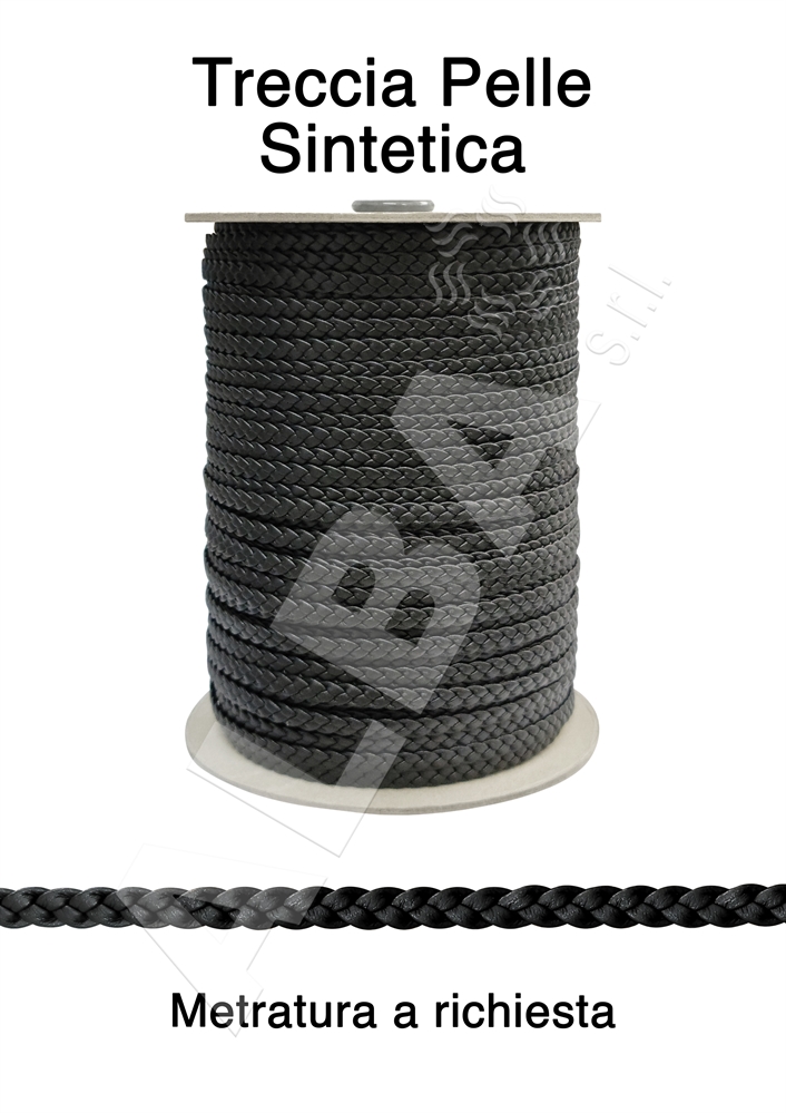 TRECCIA PELLE SINTETICA 3CAPI VAR218 MIGNON PIA COL.02 NERO