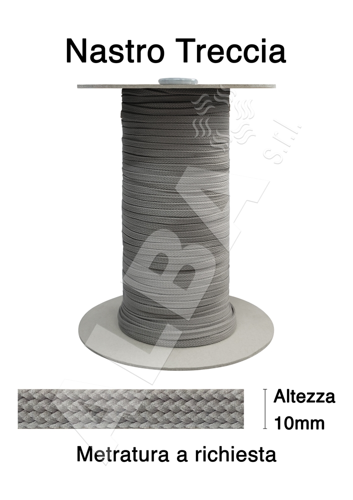 TUBOLARE TRECCIA ART.607 MM.10 COL. 095 GRIGIO