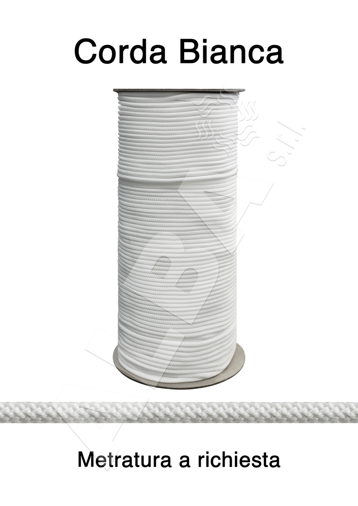 CORDA DA MM.05 PE FIL COL.01 BIANCO INTRECCIO SEMPLICE
