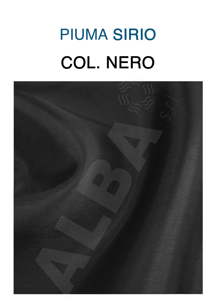 FODERA PIUMA SIRIO NERO Hcm140 ACETATO/CUPRO