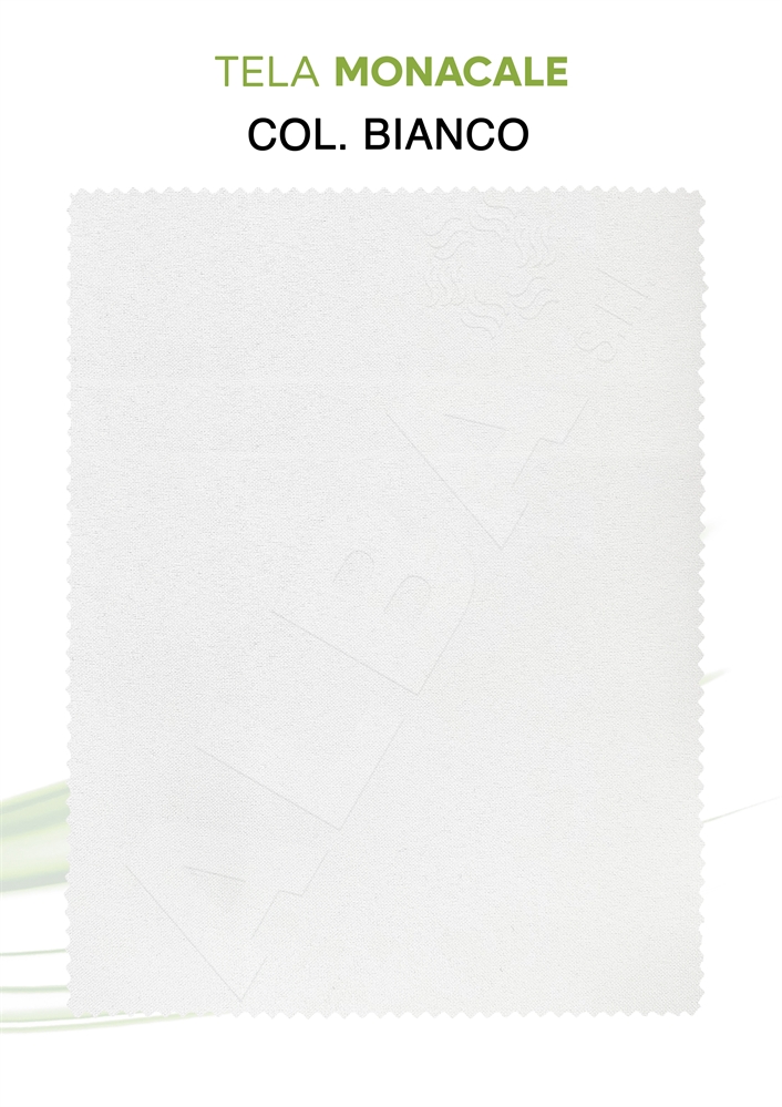 TELA MONACALE 100% POLIESTERE BIANCO OTTICO Hcm 155/160