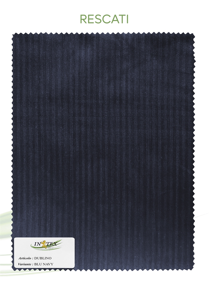 FODERA DUBLINO BLU NAVY POL/COT Hcm150