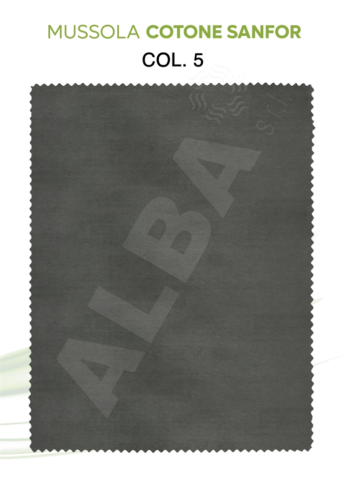 FODERA MUSSOLA 5 GRIGIO SCURO SANFOR 100%COTONE Hcm 148/150