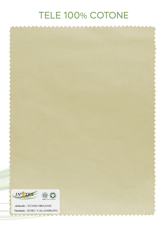 FODERA TUNISI 100% COTONE ORGANIC ECRU' Hcm148/150
