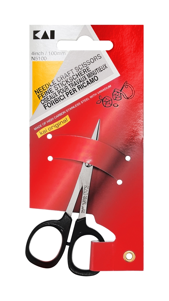 FORBICE KAI N5100 PER RICAMO 4 CM10 DRITTA (A1163) ACCIAIO INOX