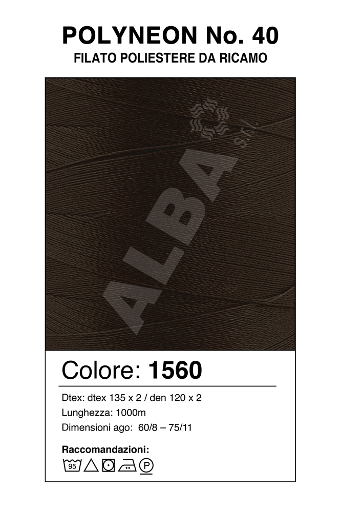 MADEIRA POLYNEON 40/1000 Col. 1560 MARRONE SCURO