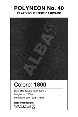 MADEIRA POLYNEON 40/1000 Col. 1800 BLACK / NERO