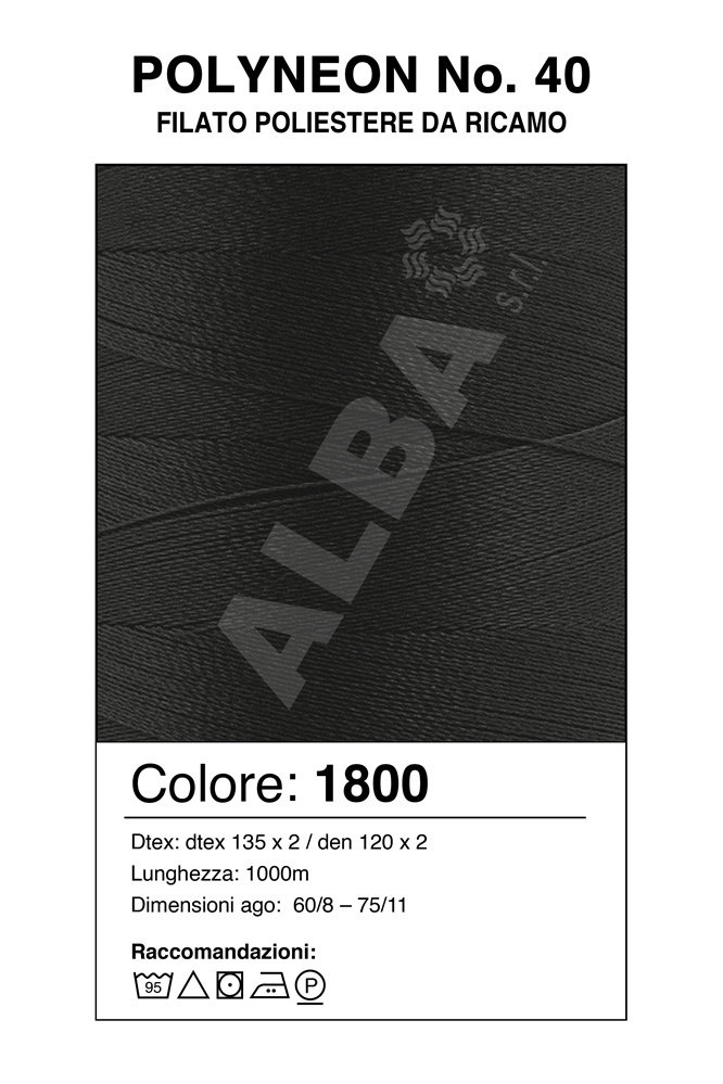 MADEIRA POLYNEON 40/1000 Col. 1800 BLACK / NERO