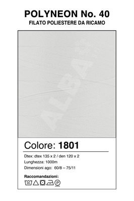 MADEIRA POLYNEON 40/1000 Col. 1801 SUPER WHITE/SUPER BIANCO