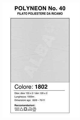 MADEIRA POLYNEON 40/1000 Col. 1802 SNOW WHITE/BIANCO NEVE
