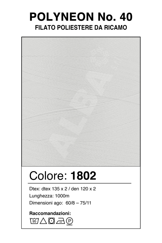 MADEIRA POLYNEON 40/1000 Col. 1802 SNOW WHITE/BIANCO NEVE