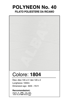 MADEIRA POLYNEON 40/1000 Col. 1804 NATURAL WHITE/BIANCO NATURALE