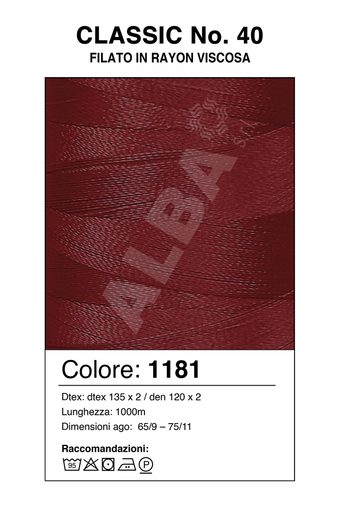 MADEIRA CLASSIC 40/1000 Col. 1181 ROSSO