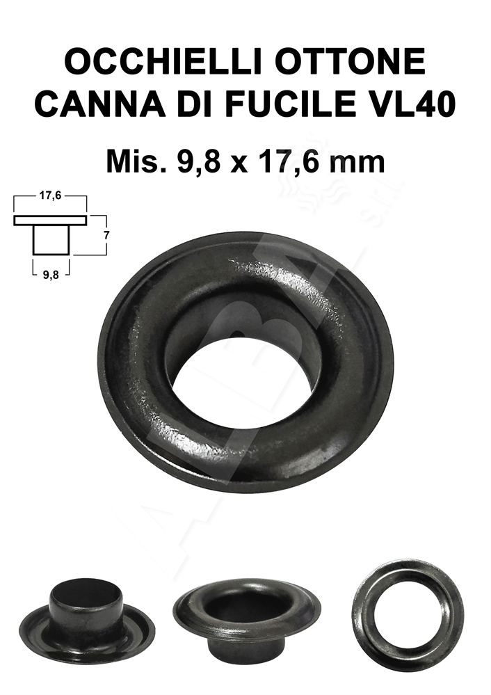 OCCHIELLI OTTONE VL40 CDF 9,8x17,6 mm - C/R