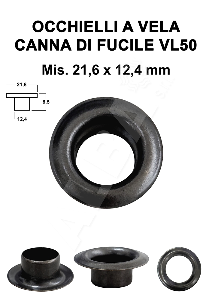 OCCHIELLI VL50 A VELA CANNA DI FUCILE 12,4x21,6 - C/R MM11