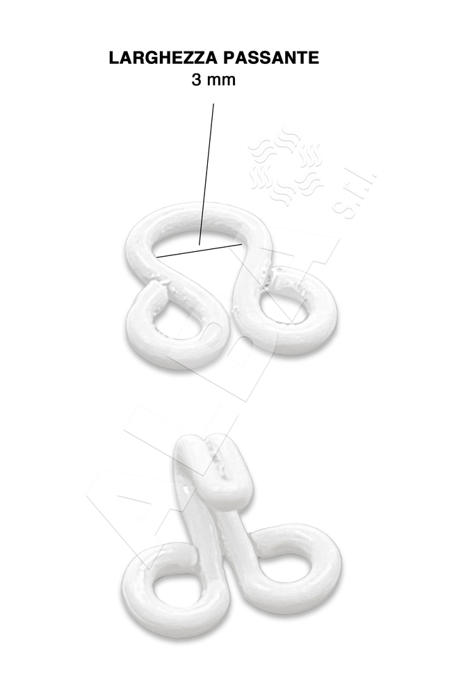 GANCI UNCINELLI OTTONE N. 10 BIANCO