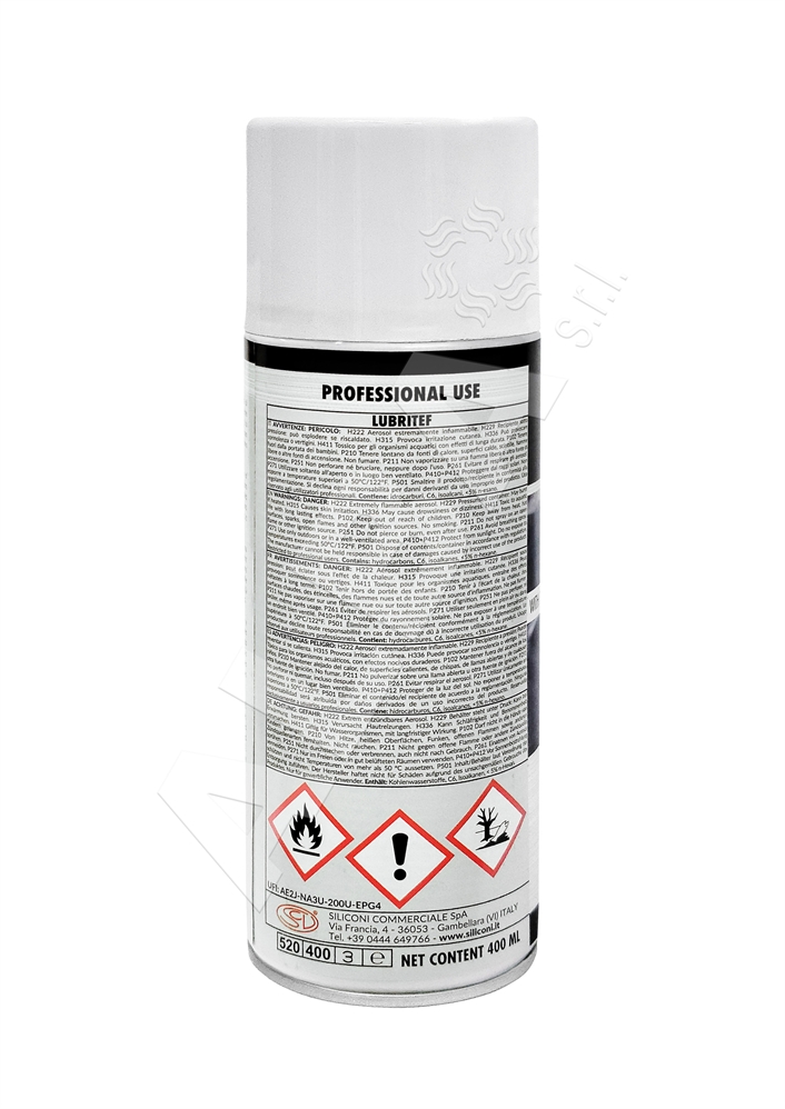 LUBRIFICANTE LUBRITEF DISTACCANTE SECCO AL P.T.F.E. 400ml