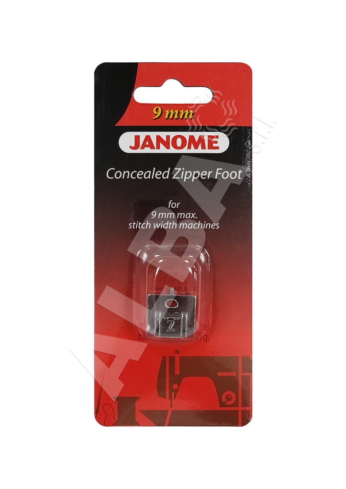 PIEDINO JANOME X CERNIERA INVISIBILE MAX 9mm   J-202144009